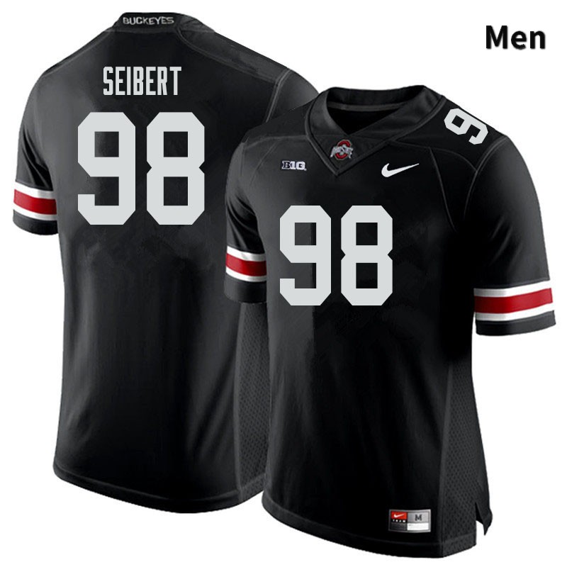 Ohio State Buckeyes Jake Seibert Men's #98 Black Authentic Stitched College Football Jersey